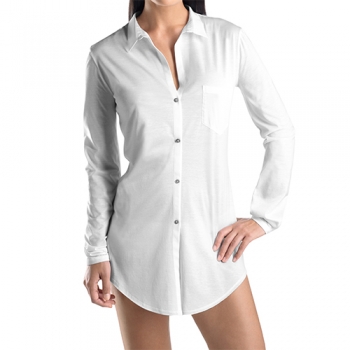 Preview: Nachthemd CAARY 1/1 Arm 90cm Cotton de Luxe Hanro (HAcld7958)