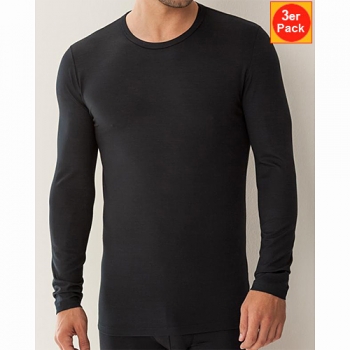Preview: Langarm Shirt  3er Pack Pureness Zimmerli (ZIpu70013503er)