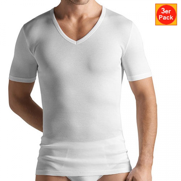 V Shirt 1/2 Arm 3er Pack Cotton Pure Hanro (HAcp36653er)