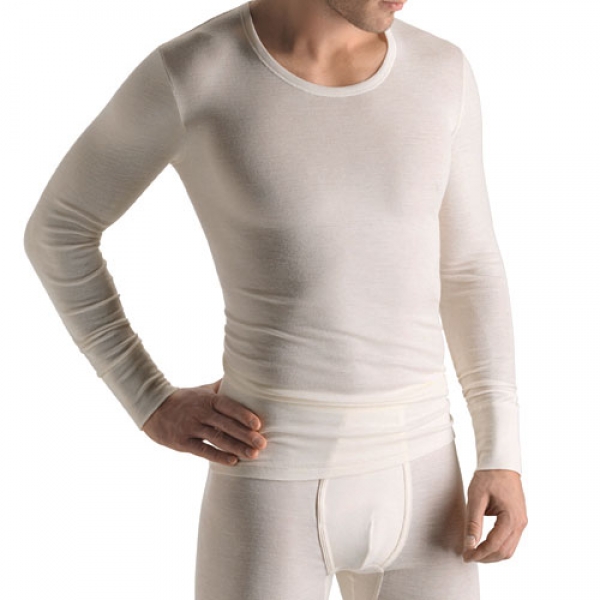 R Shirt long 1/1 Arm Woolen Silk Hanro (HAws3402a)